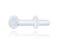 2mm Glass Piercing Straight Bar with Clear O-ring